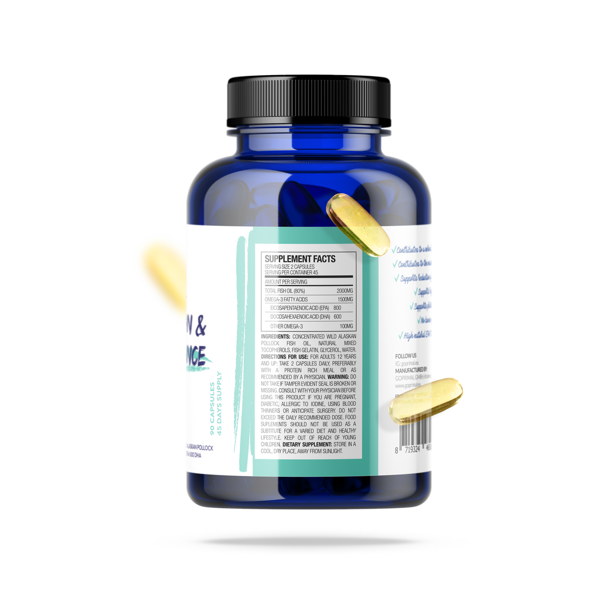 Omega 3 Health Benefits by GoPrimal  4legsfitness.com