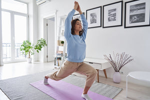 habits of health: woman doing yoga