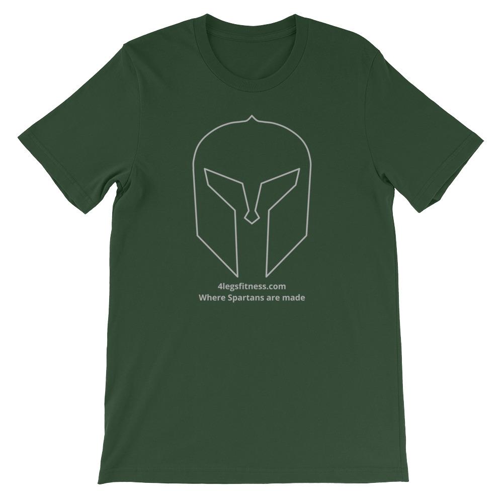 Where Spartans are made T-Shirt, green 4legsfitness.com S 