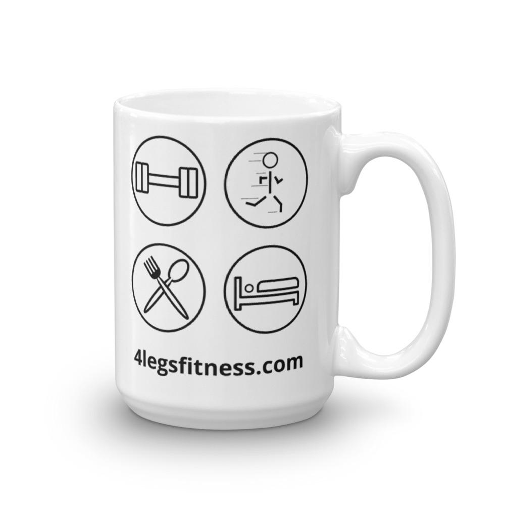 BIG 4 Legs Fitness Mug 4legsfitness.com 